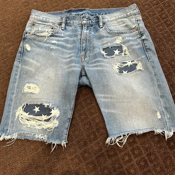Denim Supply Ralph Lauren Cut Off Jean Shorts